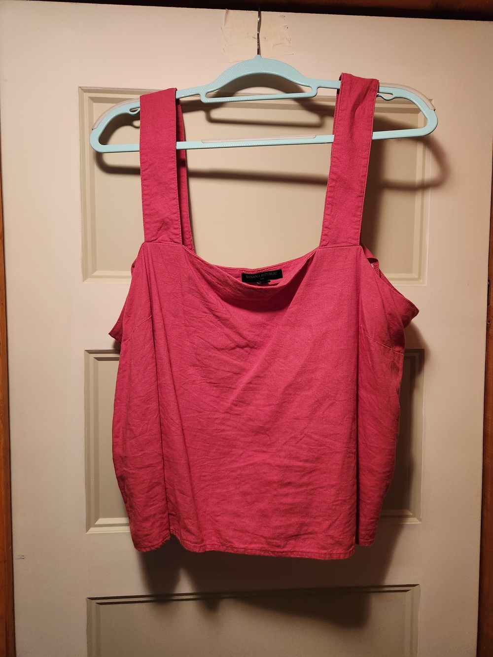 Banana Republic Pink Wide-Strap Crop Tank